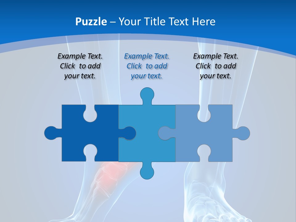 A Medical Powerpoint Presentation With A Highlighted Foot PowerPoint Template
