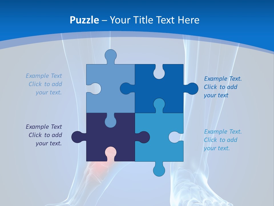A Medical Powerpoint Presentation With A Highlighted Foot PowerPoint Template