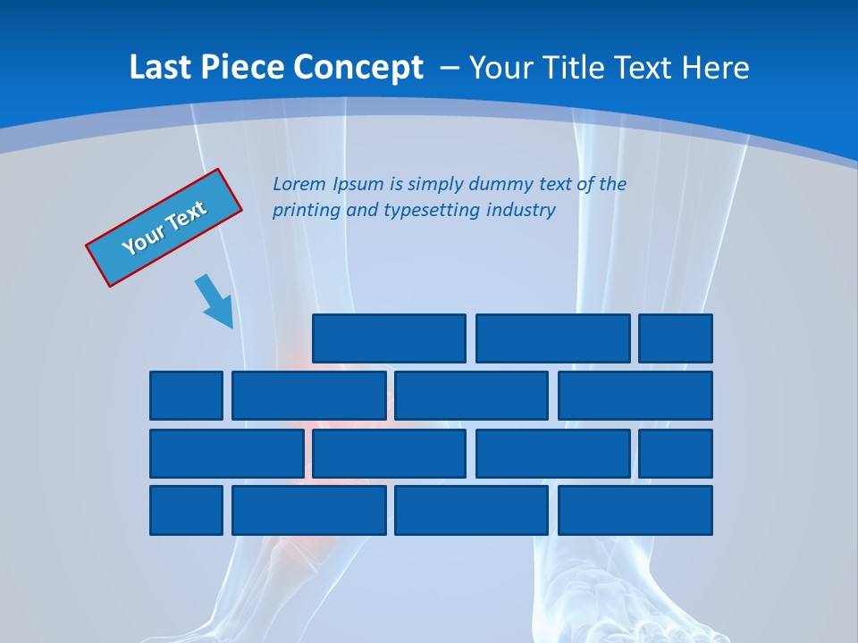 A Medical Powerpoint Presentation With A Highlighted Foot PowerPoint Template