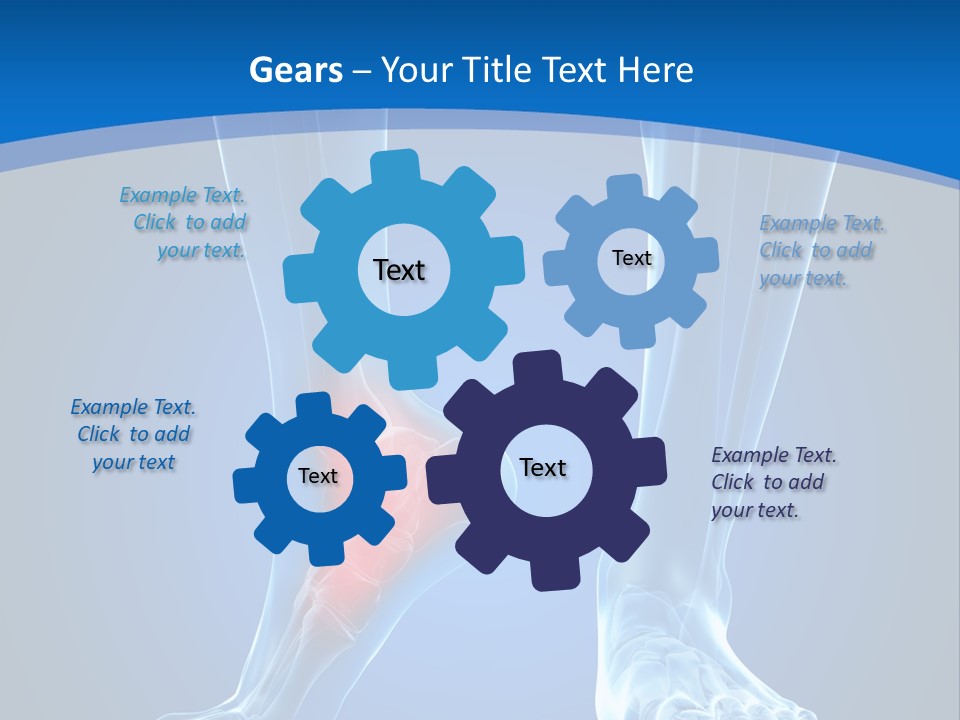A Medical Powerpoint Presentation With A Highlighted Foot PowerPoint Template