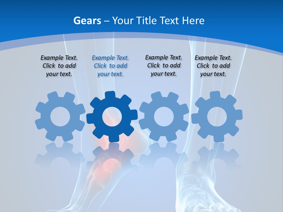 A Medical Powerpoint Presentation With A Highlighted Foot PowerPoint Template