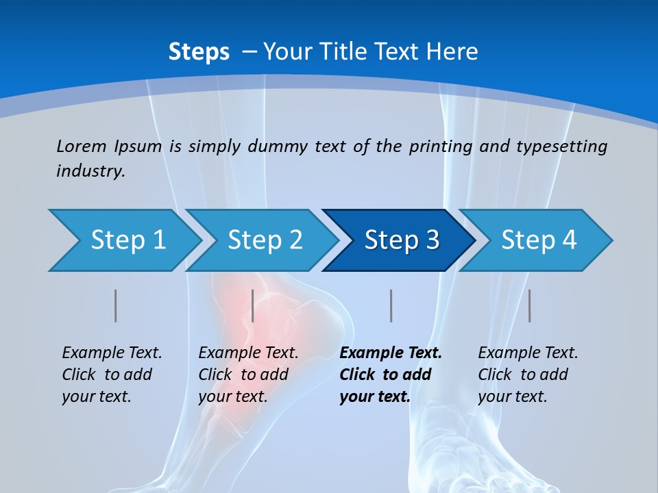A Medical Powerpoint Presentation With A Highlighted Foot PowerPoint Template