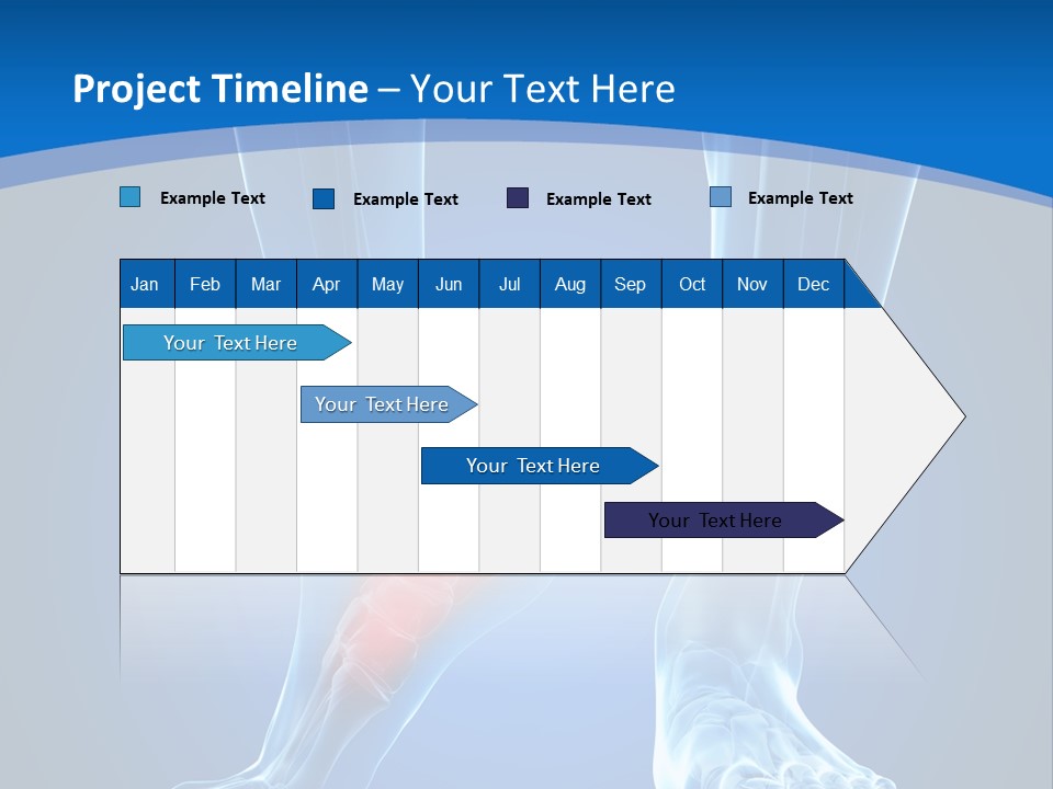 A Medical Powerpoint Presentation With A Highlighted Foot PowerPoint Template