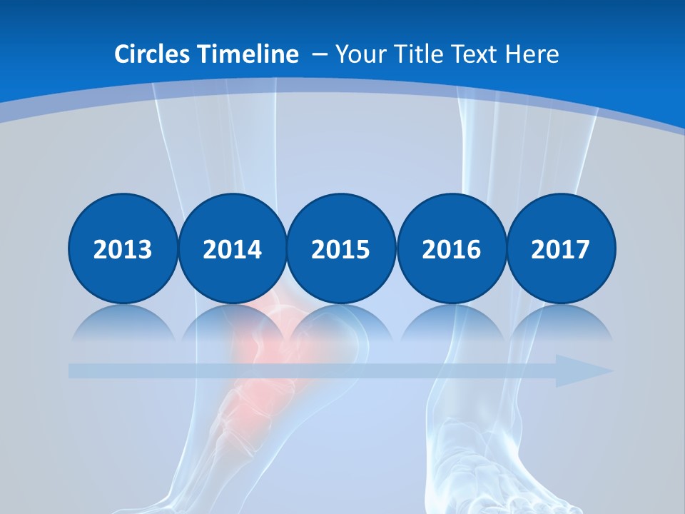 A Medical Powerpoint Presentation With A Highlighted Foot PowerPoint Template