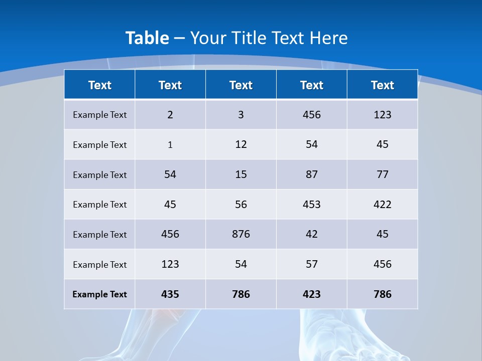 A Medical Powerpoint Presentation With A Highlighted Foot PowerPoint Template