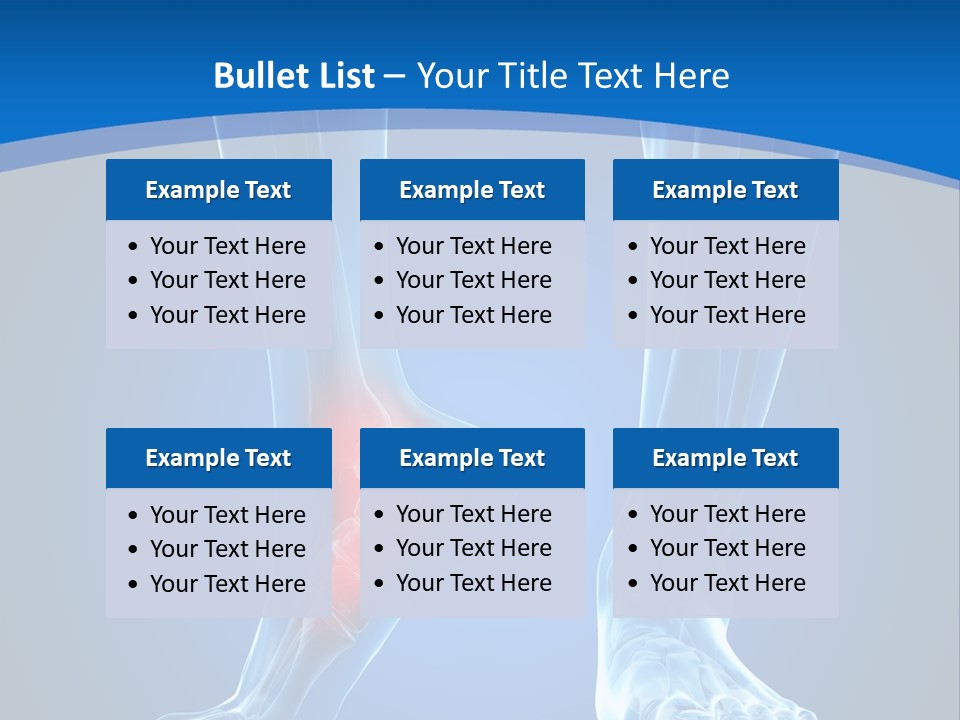 A Medical Powerpoint Presentation With A Highlighted Foot PowerPoint Template