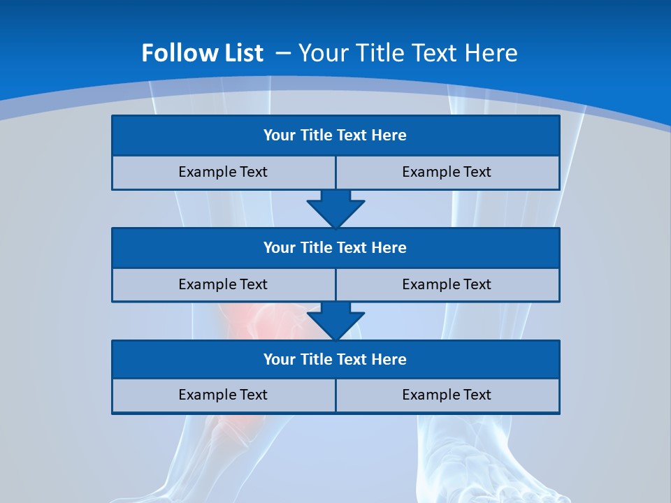 A Medical Powerpoint Presentation With A Highlighted Foot PowerPoint Template