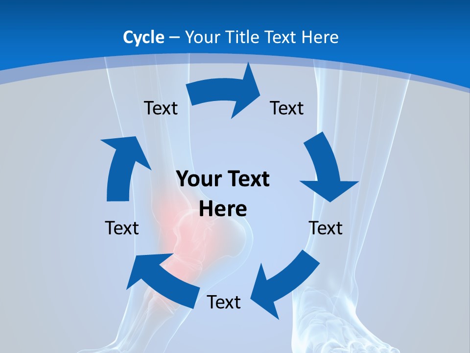 A Medical Powerpoint Presentation With A Highlighted Foot PowerPoint Template
