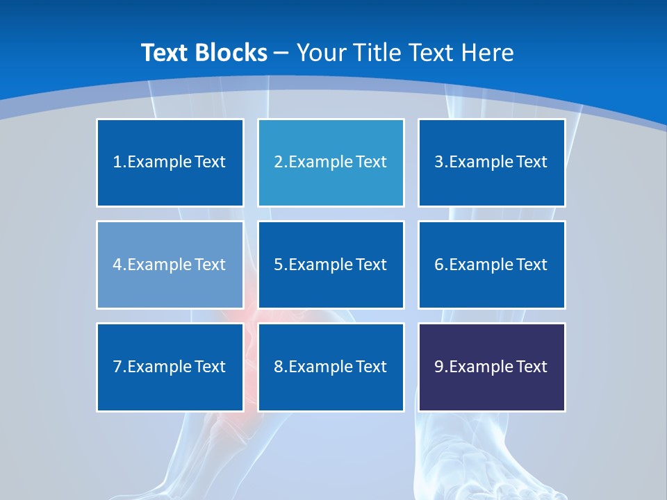 A Medical Powerpoint Presentation With A Highlighted Foot PowerPoint Template