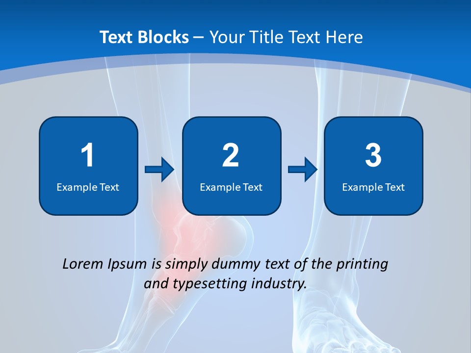 A Medical Powerpoint Presentation With A Highlighted Foot PowerPoint Template