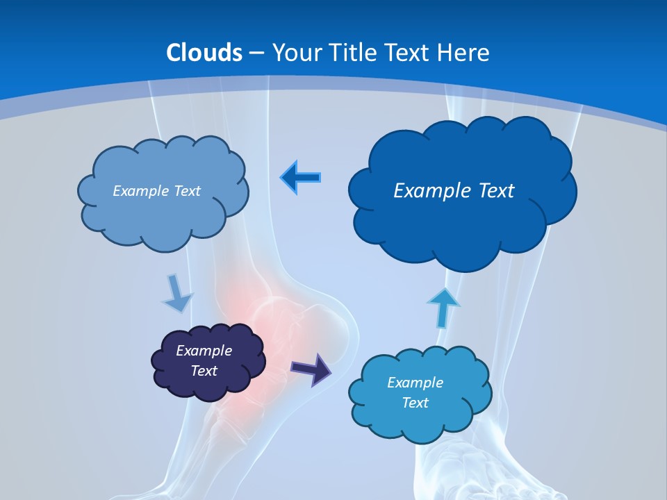 A Medical Powerpoint Presentation With A Highlighted Foot PowerPoint Template
