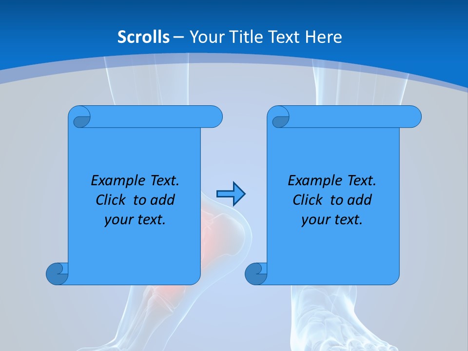 A Medical Powerpoint Presentation With A Highlighted Foot PowerPoint Template