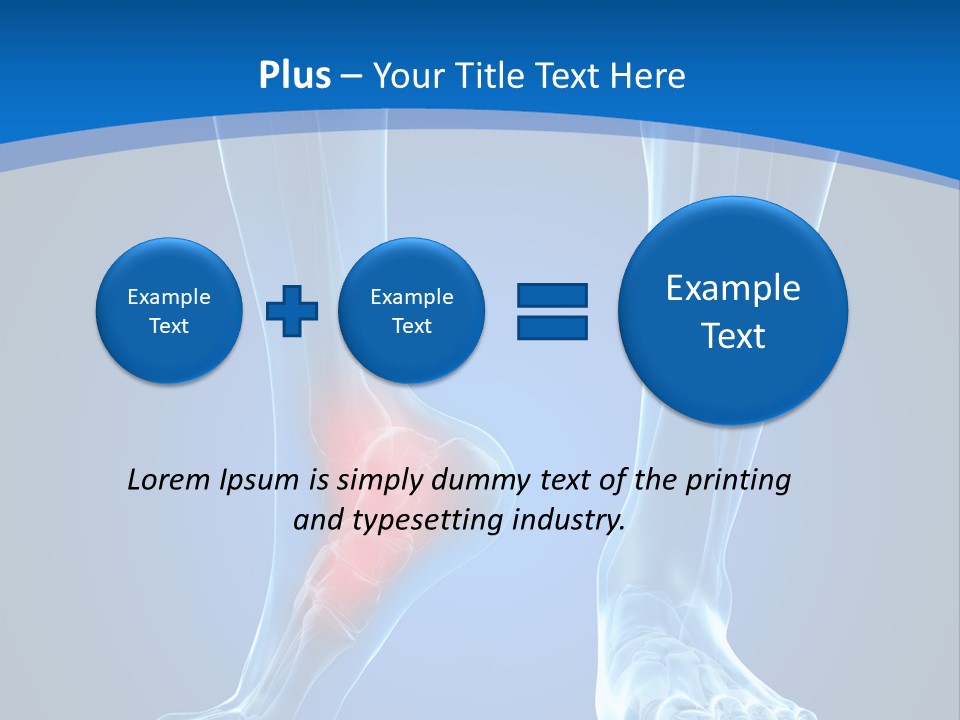 A Medical Powerpoint Presentation With A Highlighted Foot PowerPoint Template