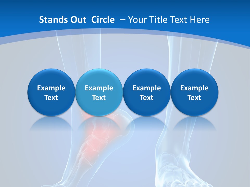 A Medical Powerpoint Presentation With A Highlighted Foot PowerPoint Template