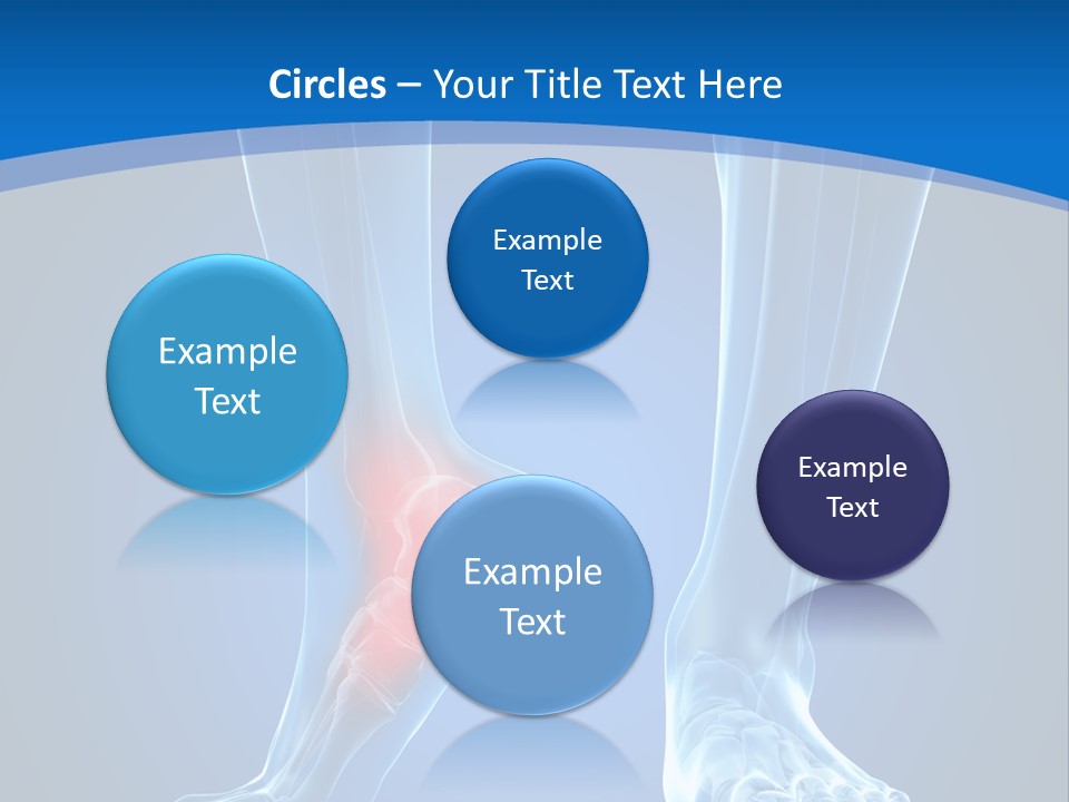 A Medical Powerpoint Presentation With A Highlighted Foot PowerPoint Template