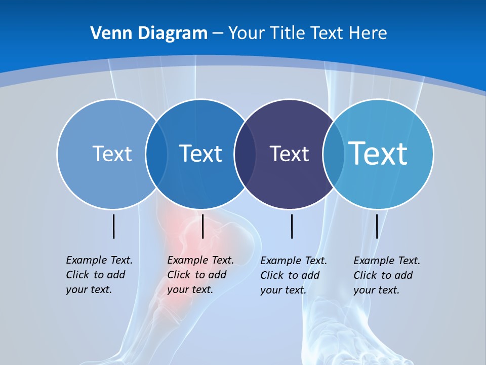 A Medical Powerpoint Presentation With A Highlighted Foot PowerPoint Template