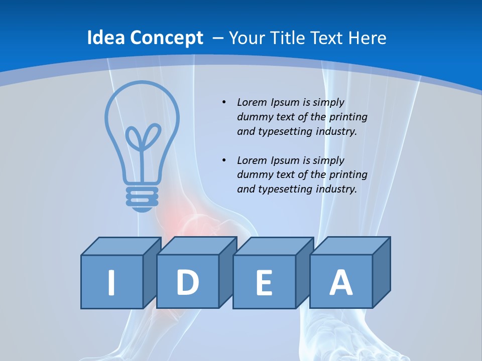 A Medical Powerpoint Presentation With A Highlighted Foot PowerPoint Template
