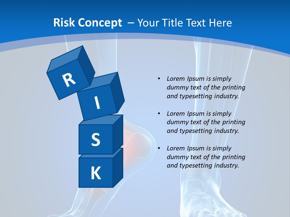 A Medical Powerpoint Presentation With A Highlighted Foot PowerPoint Template