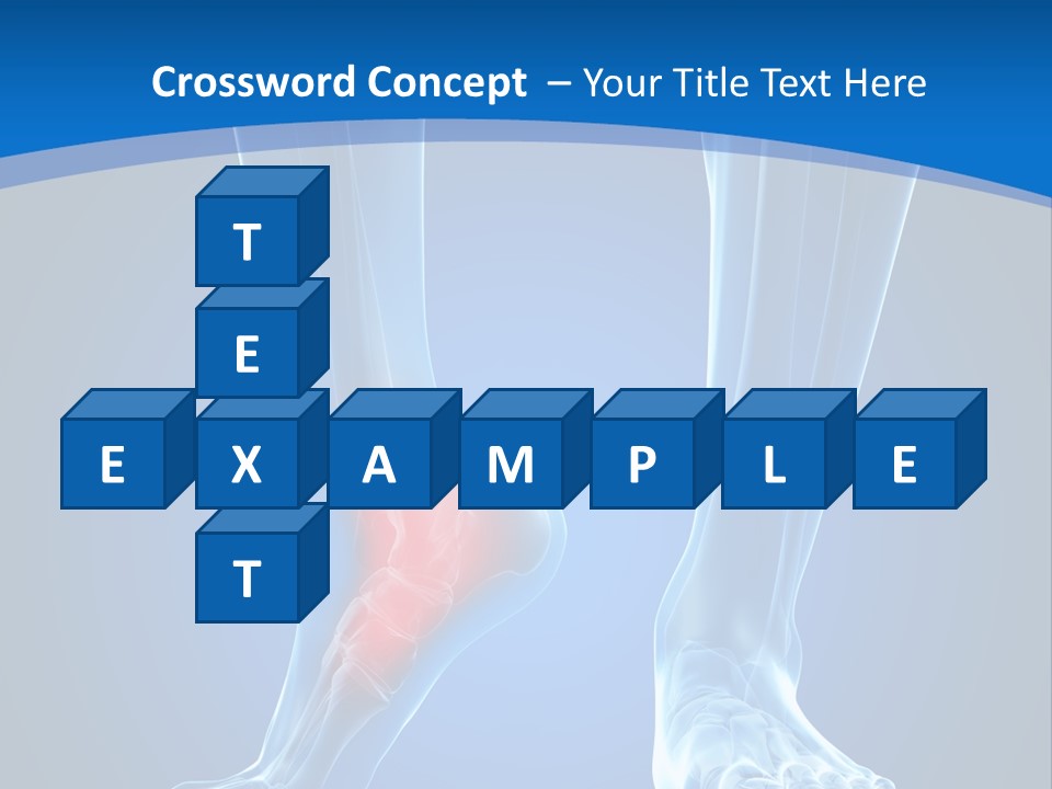 A Medical Powerpoint Presentation With A Highlighted Foot PowerPoint Template