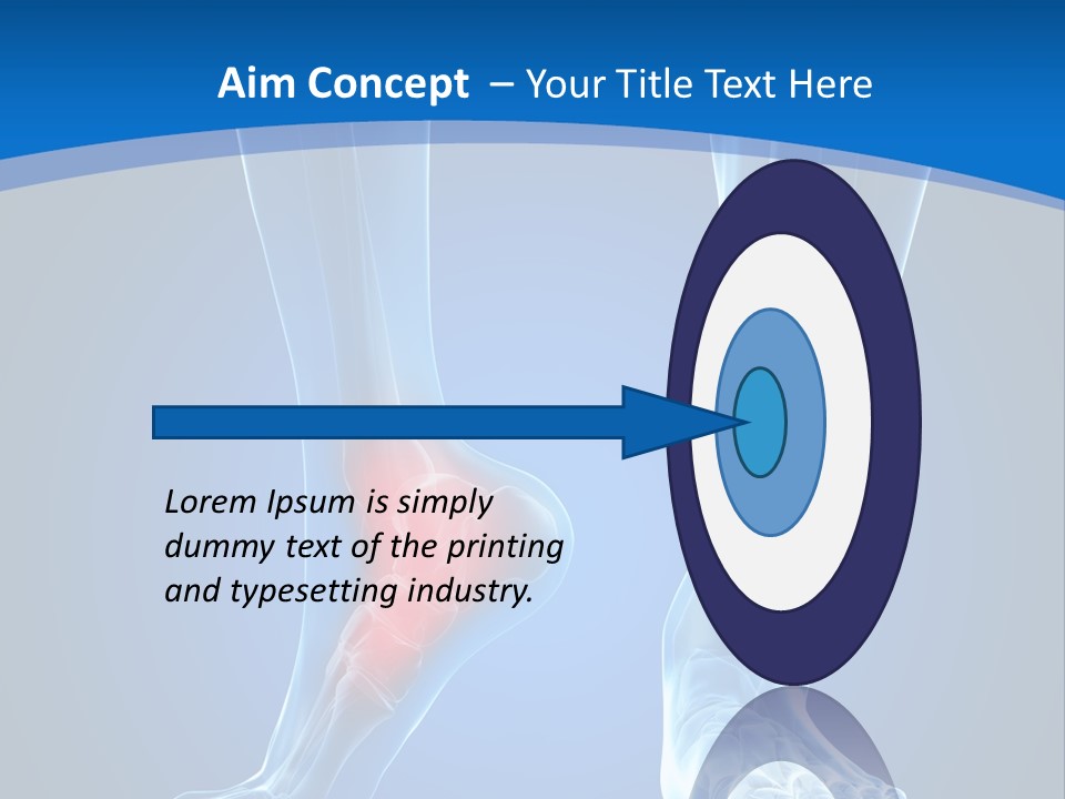 A Medical Powerpoint Presentation With A Highlighted Foot PowerPoint Template