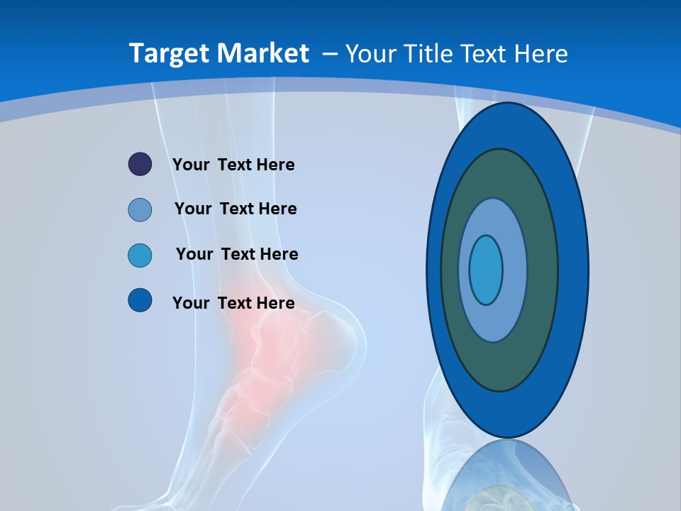 A Medical Powerpoint Presentation With A Highlighted Foot PowerPoint Template