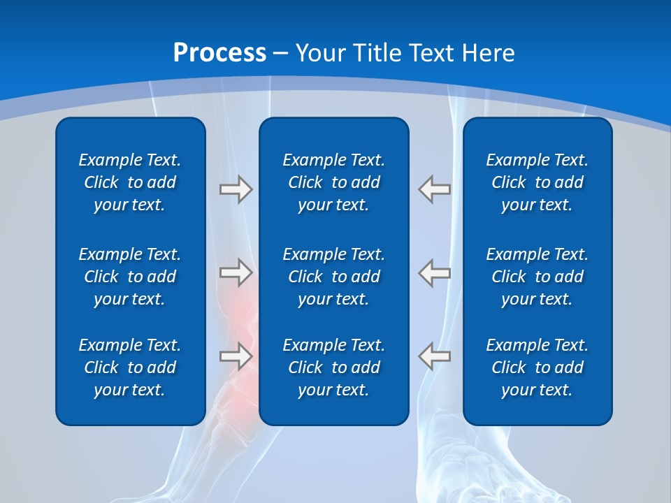 A Medical Powerpoint Presentation With A Highlighted Foot PowerPoint Template