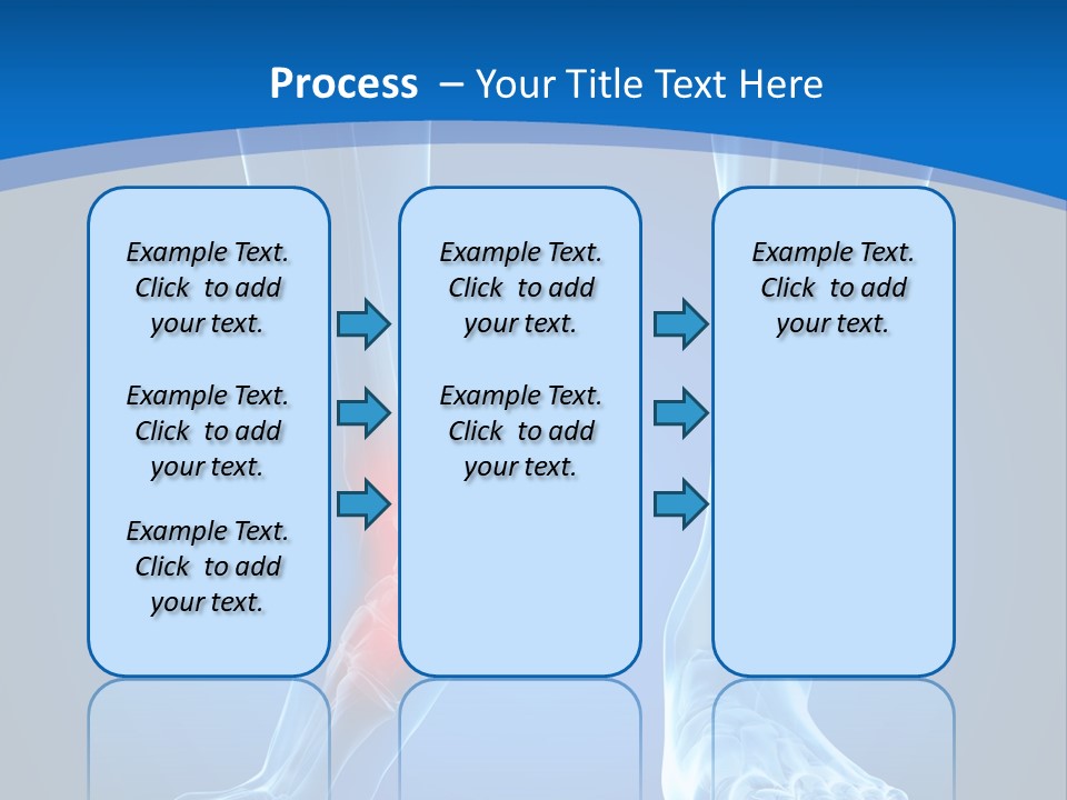 A Medical Powerpoint Presentation With A Highlighted Foot PowerPoint Template