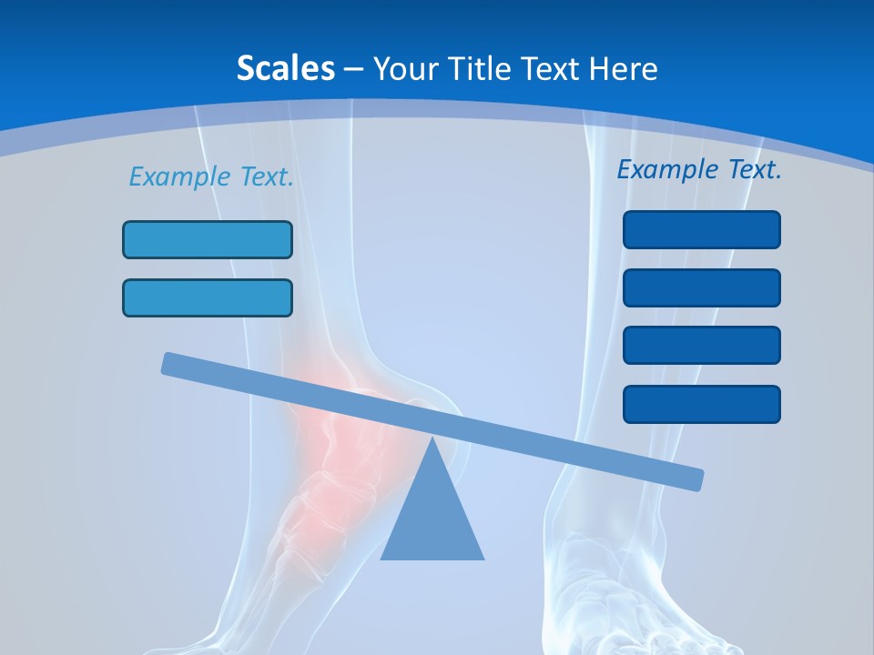 A Medical Powerpoint Presentation With A Highlighted Foot PowerPoint Template