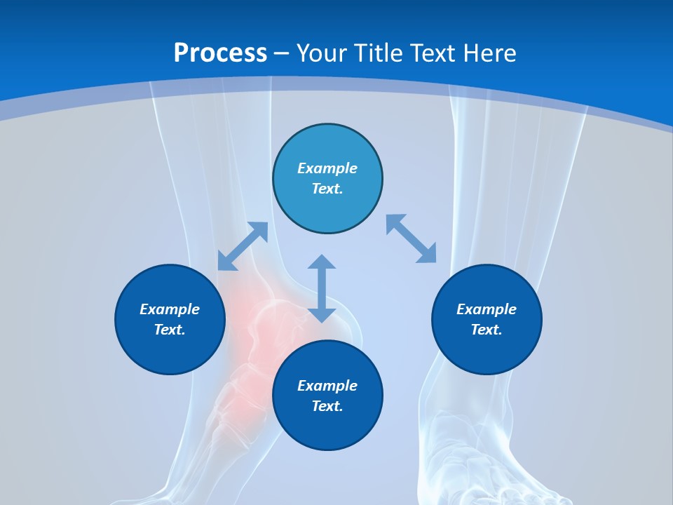 A Medical Powerpoint Presentation With A Highlighted Foot PowerPoint Template