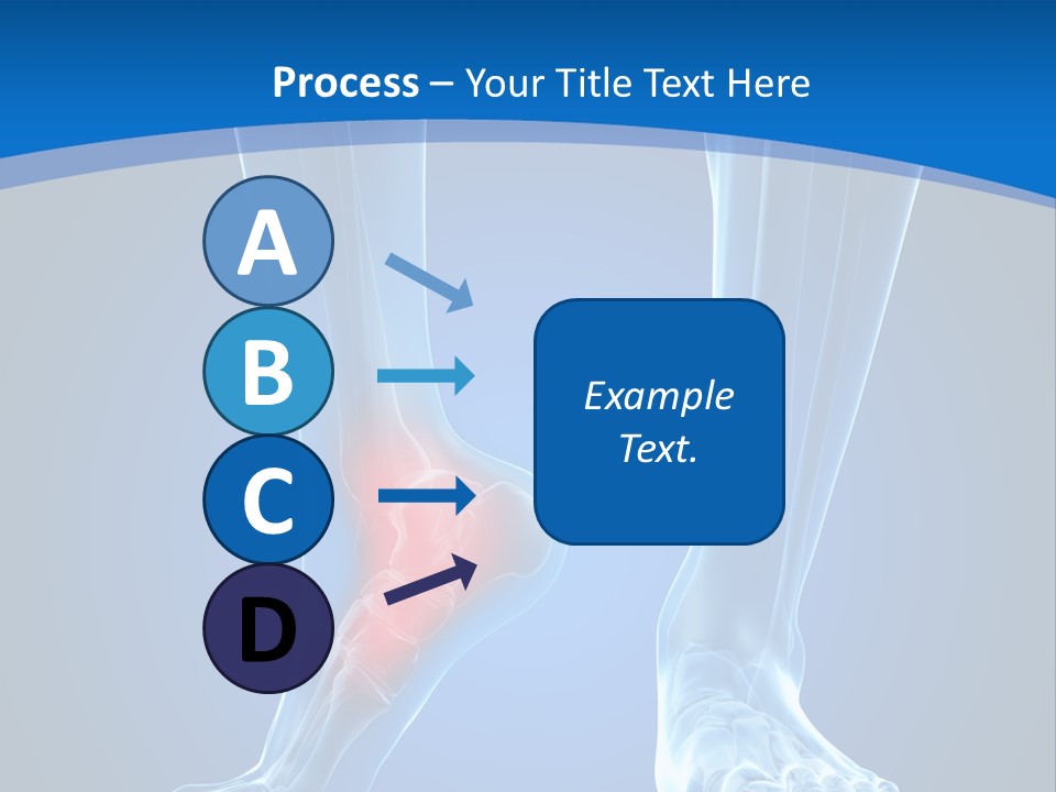 A Medical Powerpoint Presentation With A Highlighted Foot PowerPoint Template