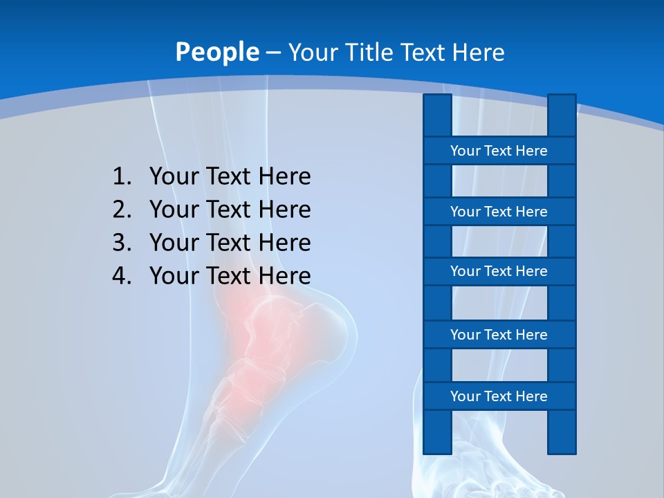 A Medical Powerpoint Presentation With A Highlighted Foot PowerPoint Template