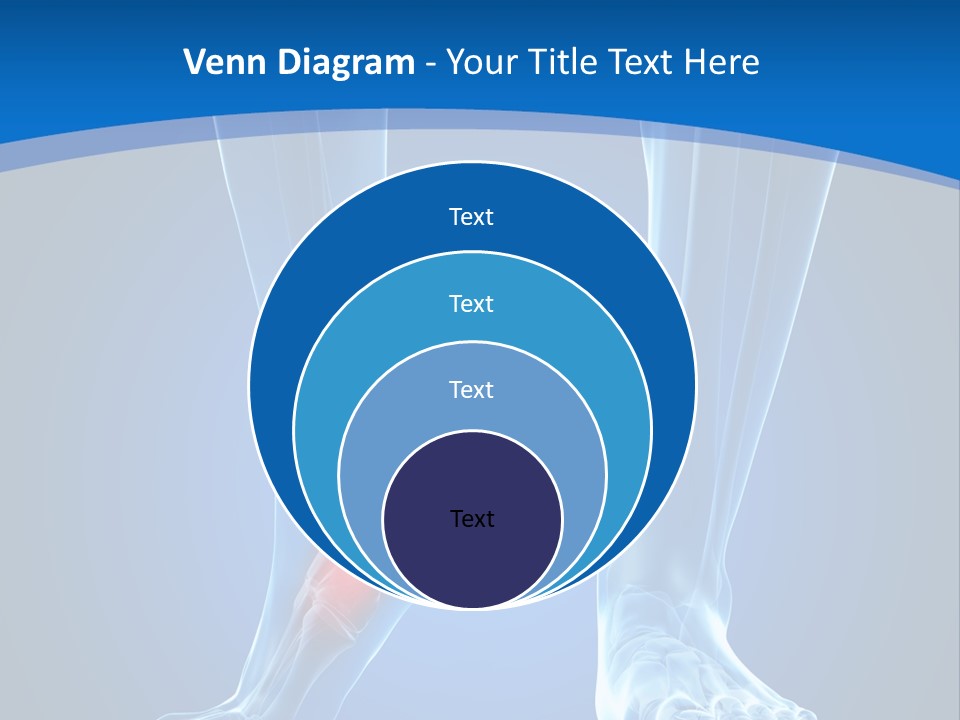 A Medical Powerpoint Presentation With A Highlighted Foot PowerPoint Template