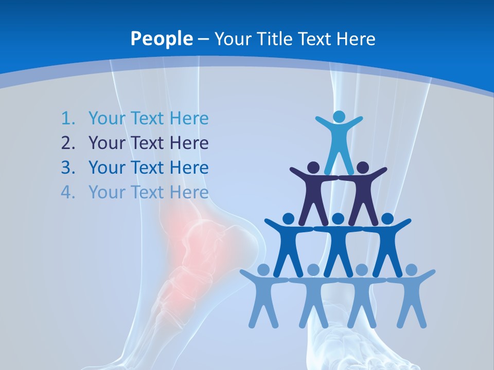 A Medical Powerpoint Presentation With A Highlighted Foot PowerPoint Template