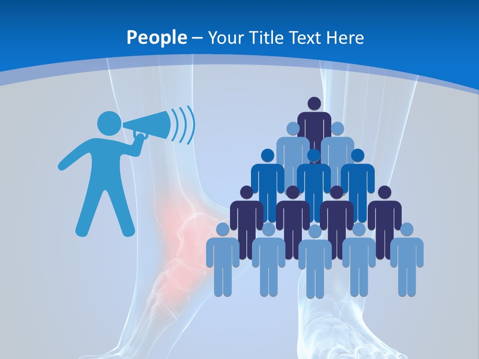 A Medical Powerpoint Presentation With A Highlighted Foot PowerPoint Template