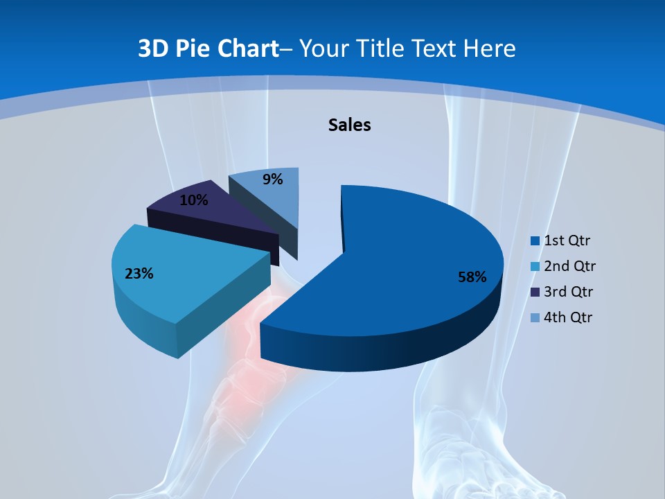 A Medical Powerpoint Presentation With A Highlighted Foot PowerPoint Template