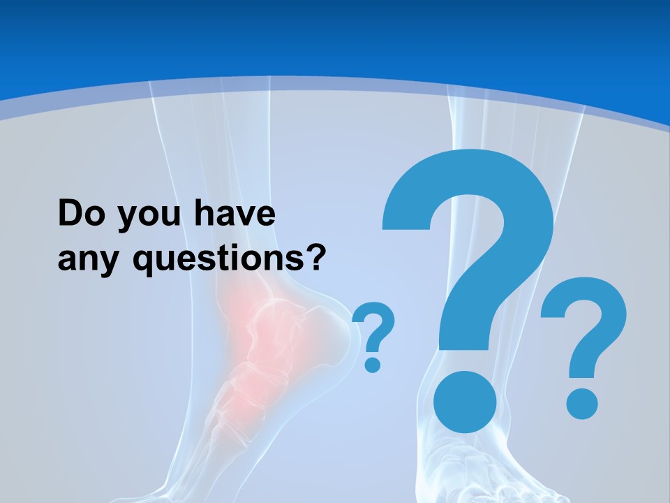 A Medical Powerpoint Presentation With A Highlighted Foot PowerPoint Template