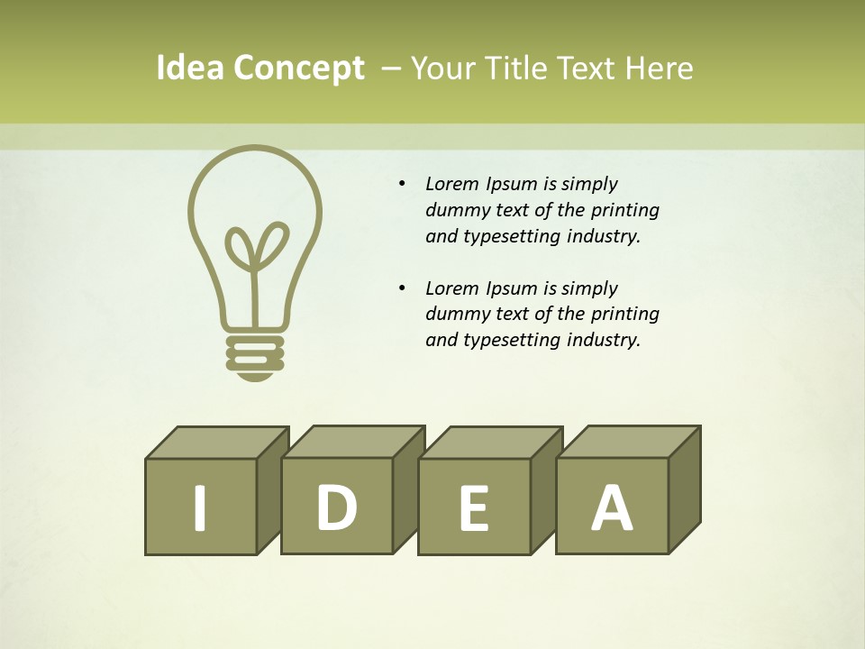 A Green And Yellow Background With The Words Name Of Presentation Company Name PowerPoint Template