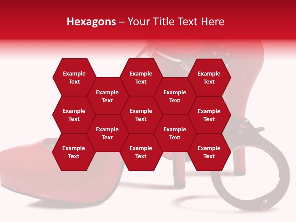 A Red High Heeled Shoe With A Gun On The Ankle PowerPoint Template