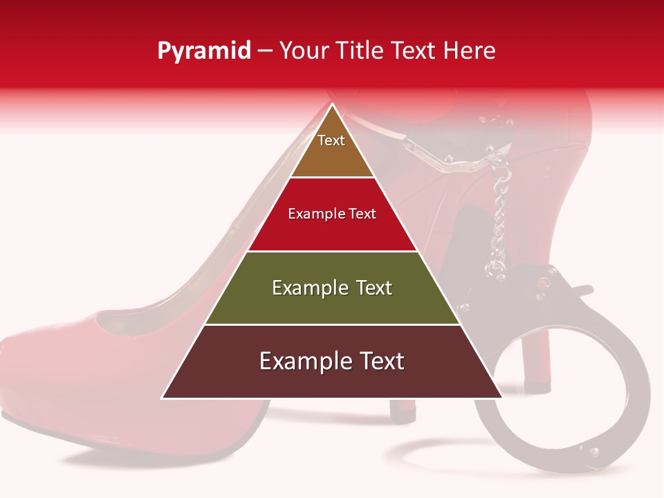 A Red High Heeled Shoe With A Gun On The Ankle PowerPoint Template