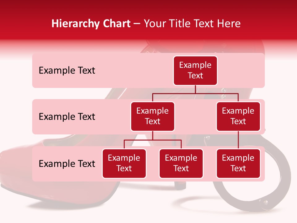 A Red High Heeled Shoe With A Gun On The Ankle PowerPoint Template