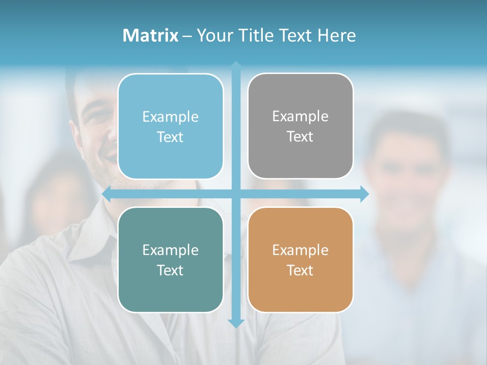 A Man Smiling In Front Of A Group Of People PowerPoint Template