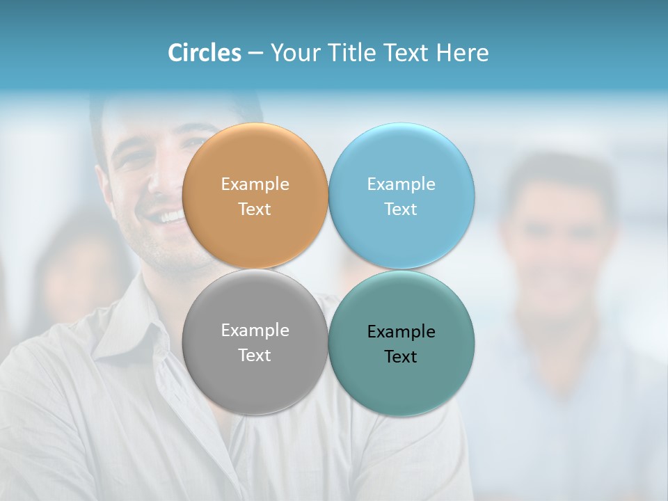 A Man Smiling In Front Of A Group Of People PowerPoint Template