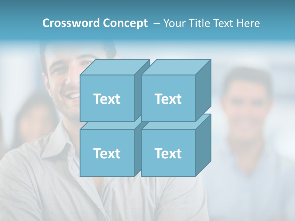 A Man Smiling In Front Of A Group Of People PowerPoint Template