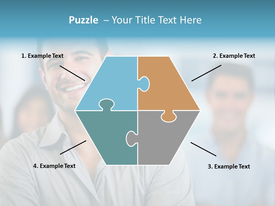 A Man Smiling In Front Of A Group Of People PowerPoint Template