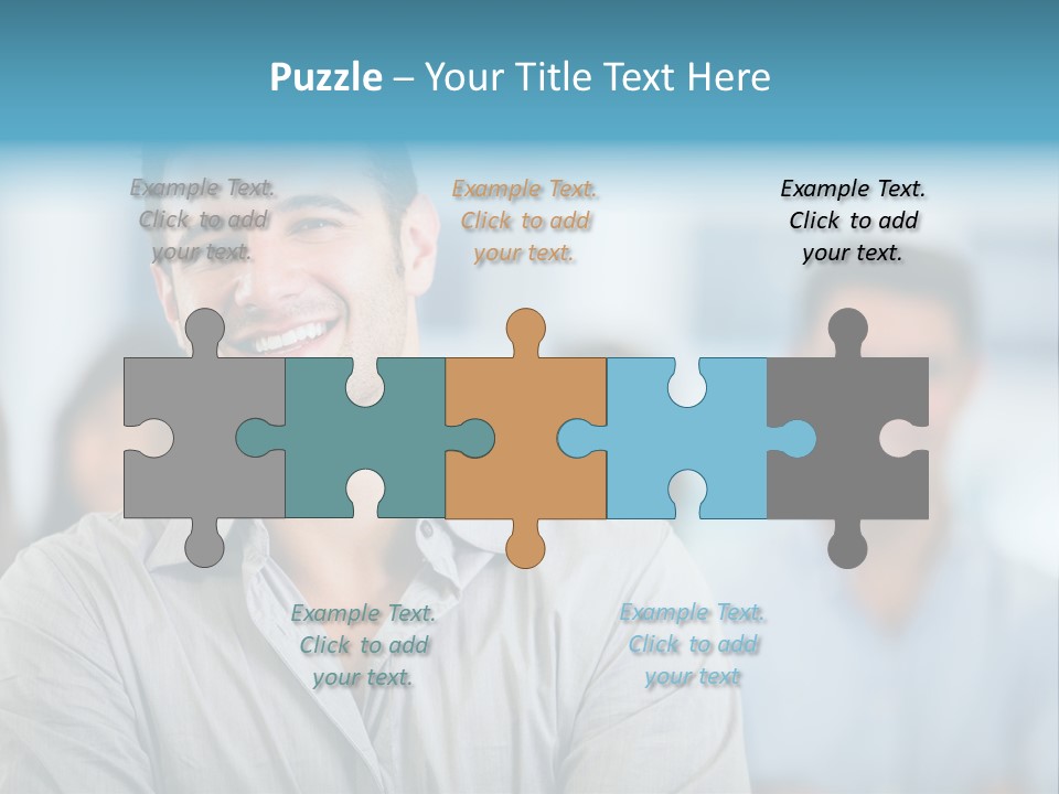 A Man Smiling In Front Of A Group Of People PowerPoint Template