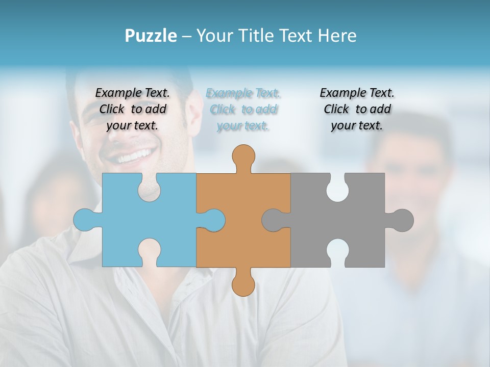 A Man Smiling In Front Of A Group Of People PowerPoint Template