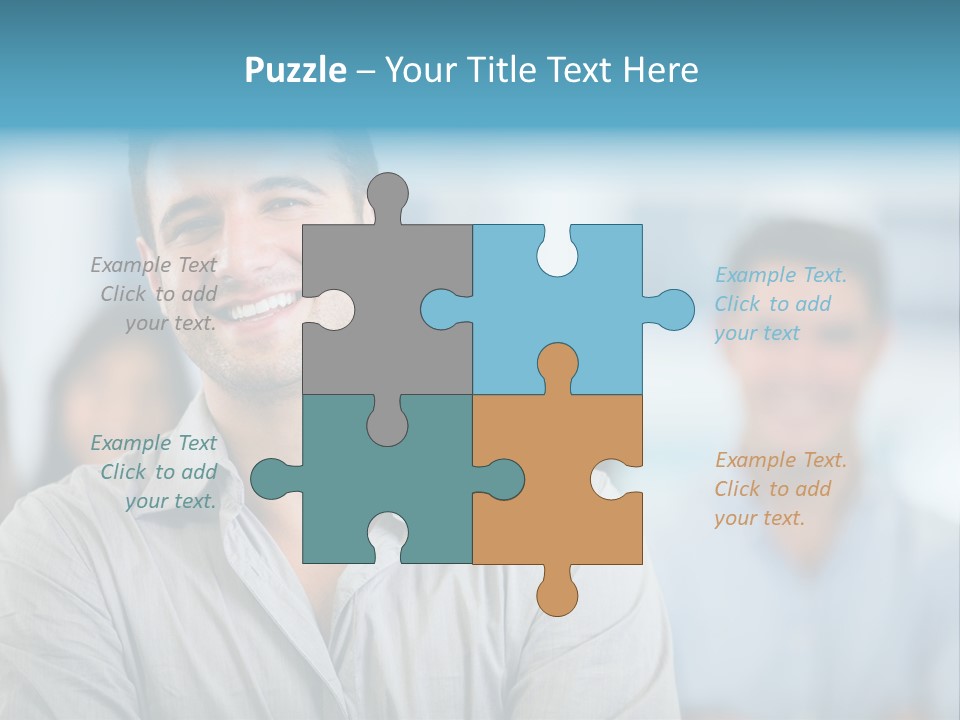 A Man Smiling In Front Of A Group Of People PowerPoint Template