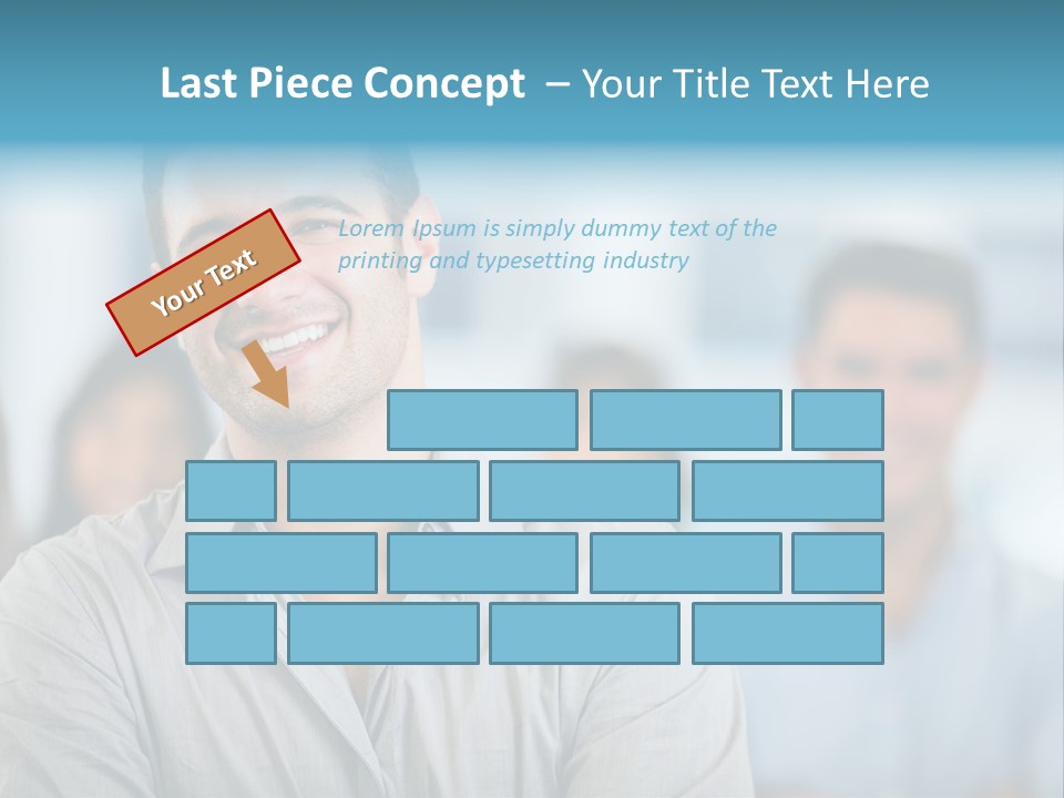 A Man Smiling In Front Of A Group Of People PowerPoint Template