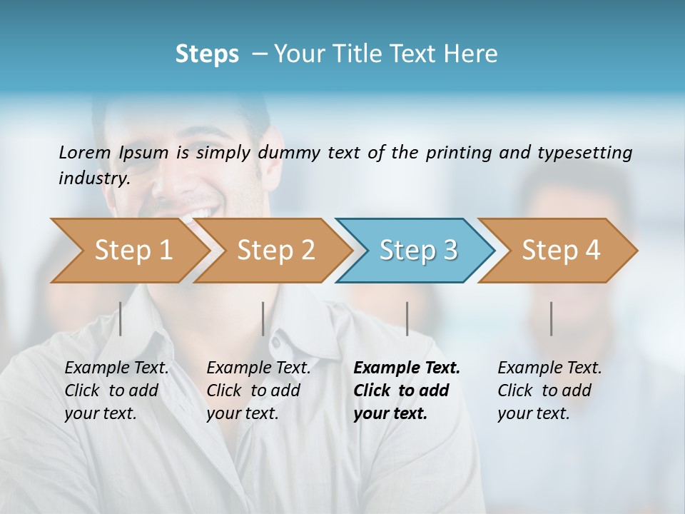 A Man Smiling In Front Of A Group Of People PowerPoint Template