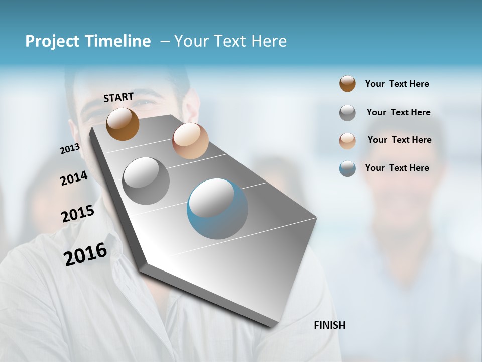 A Man Smiling In Front Of A Group Of People PowerPoint Template